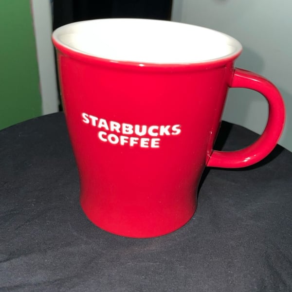 Starbucks Coffee Red Ceramic Mug 14 fl oz 2008