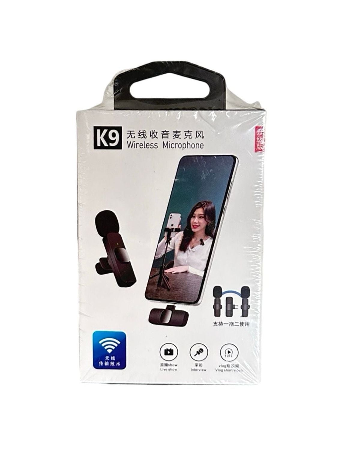 K9 Wireless Microphone System Plug and Play Lavalier Mic 1