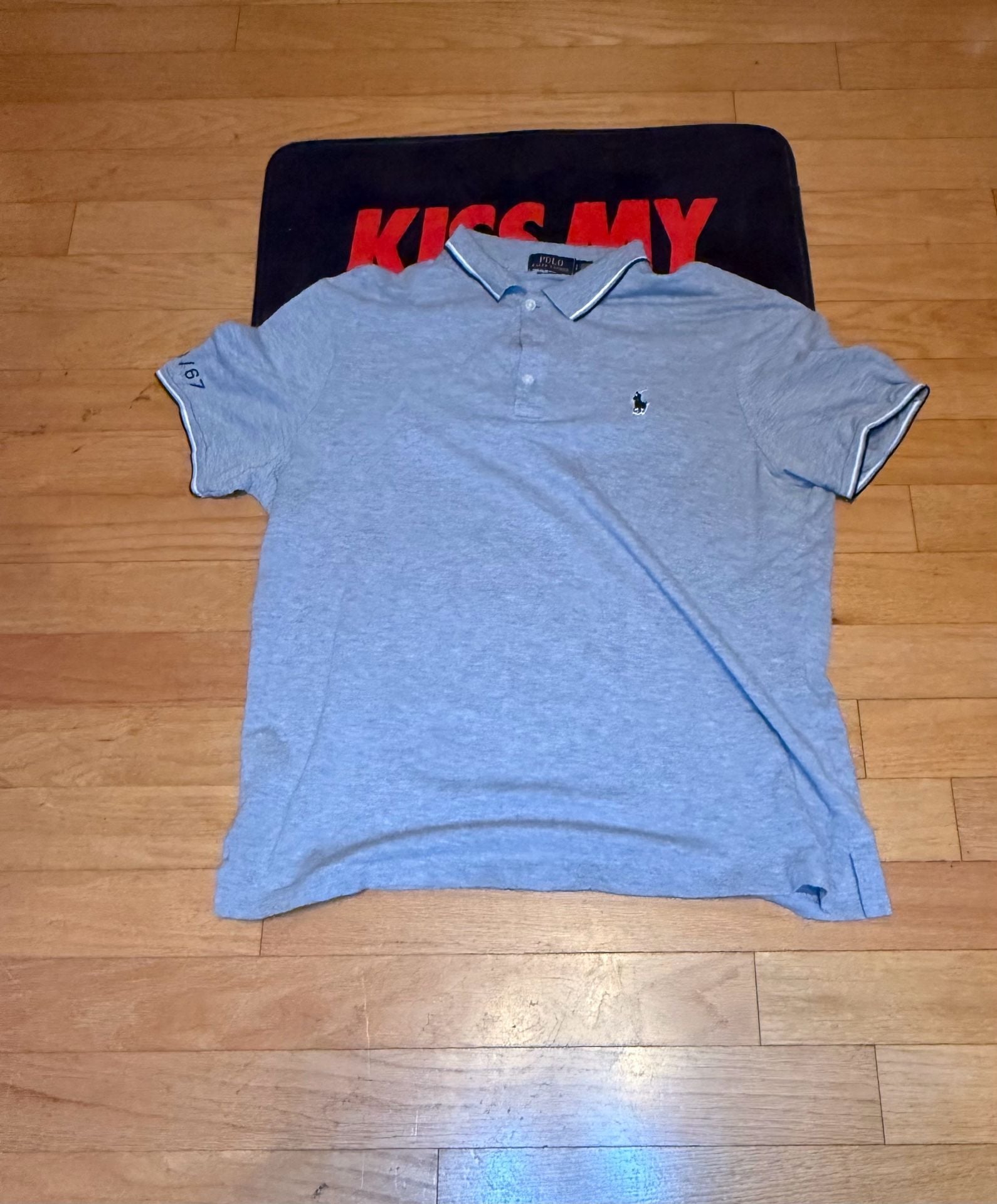 Polo Ralph Lauren Polo Shirt Size L Classic Fit Gray Short Sleeve 2