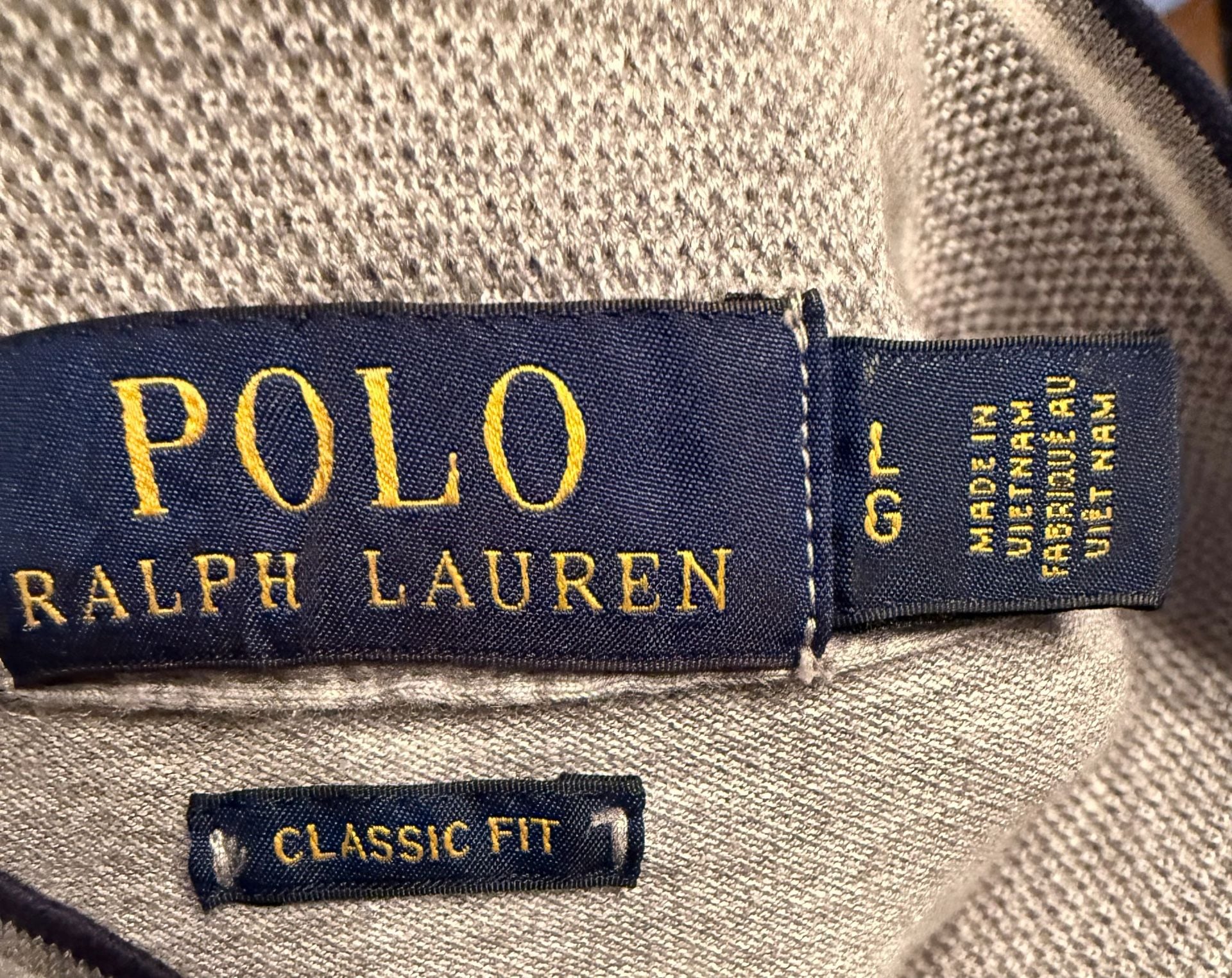 Polo Ralph Lauren Polo Shirt Size L Classic Fit Gray Short Sleeve 3