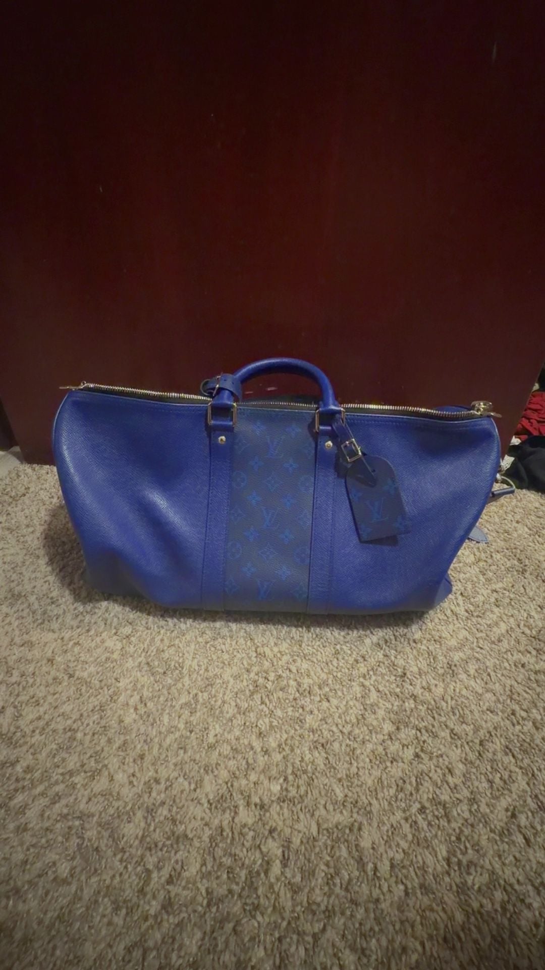 BLUE Louis Vuitton Keepall Bandouliere 50 PERFECT condition 3