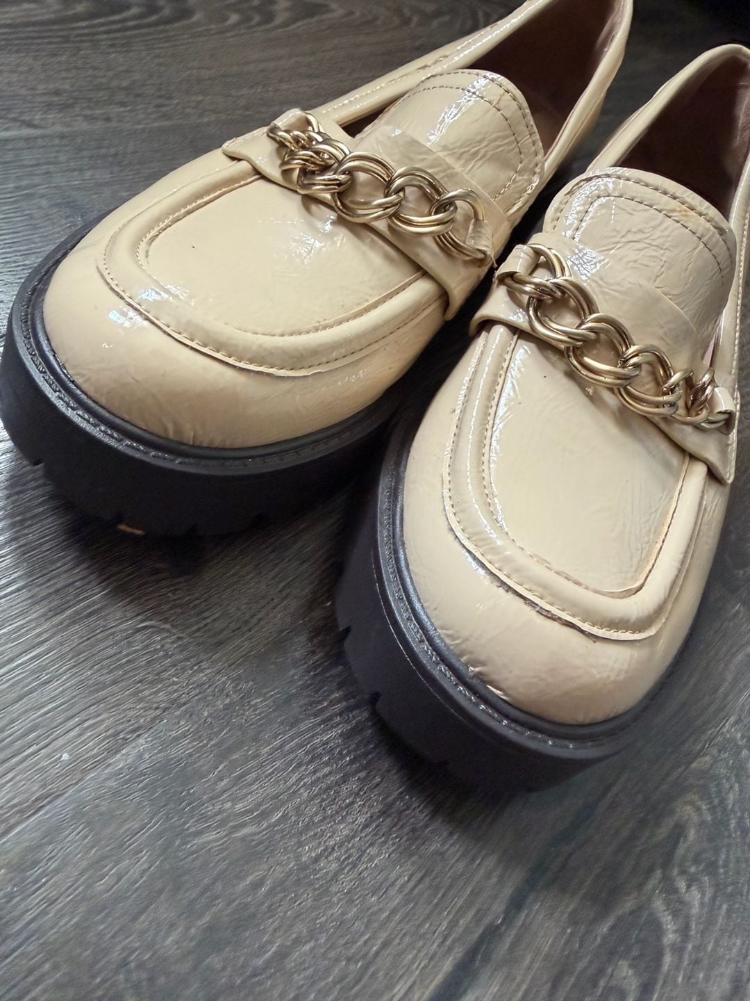 Sam Edelman Taelor Women's Chunky Cream Platform Loafer Slip On Shoes Size 8 4
