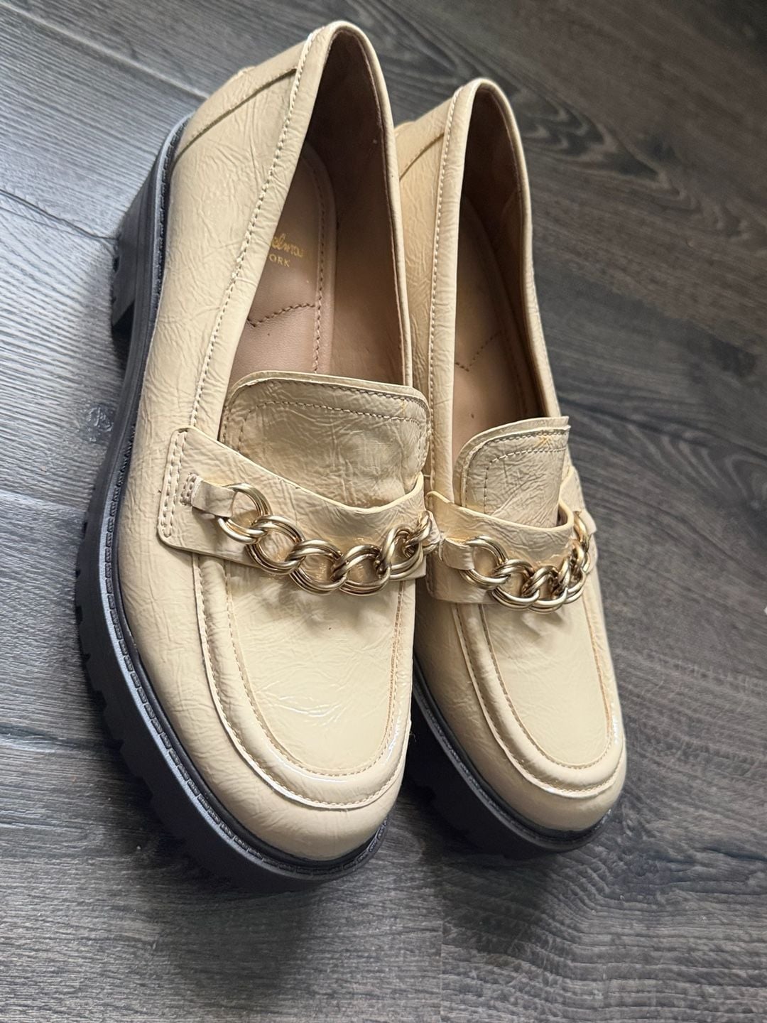 Sam Edelman Taelor Women's Chunky Cream Platform Loafer Slip On Shoes Size 8 3