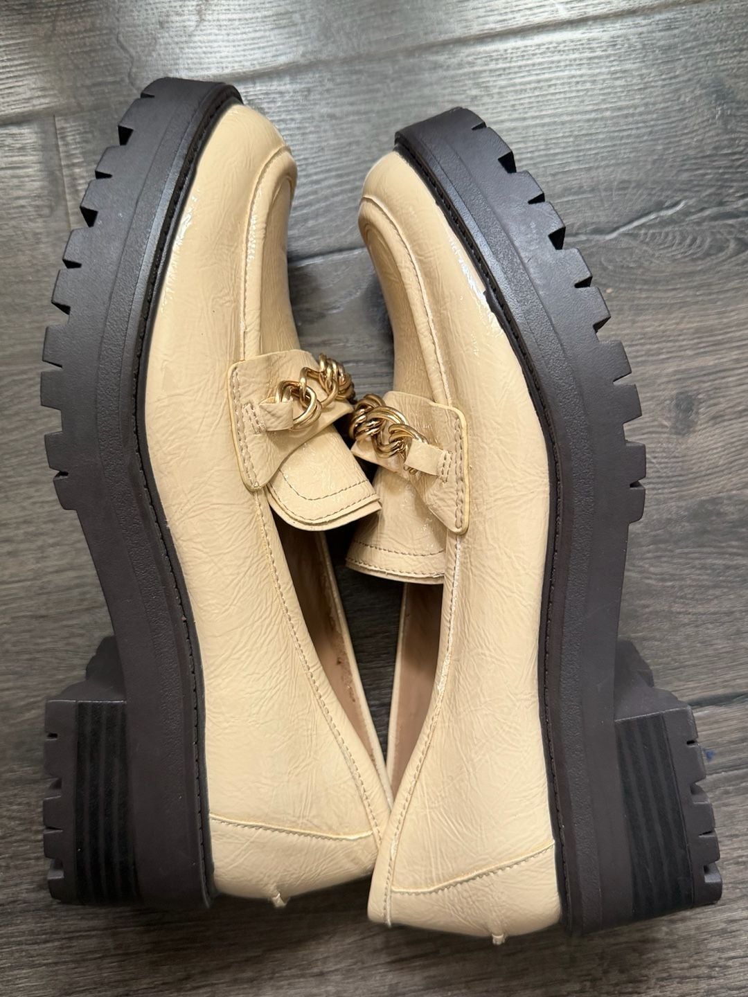 Sam Edelman Taelor Women's Chunky Cream Platform Loafer Slip On Shoes Size 8 8