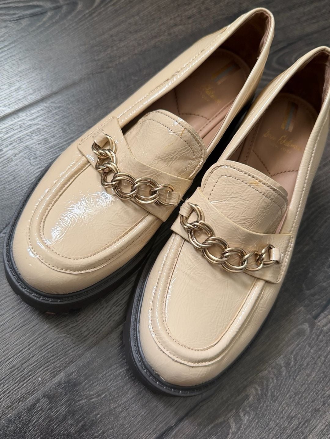 Sam Edelman Taelor Women's Chunky Cream Platform Loafer Slip On Shoes Size 8 2