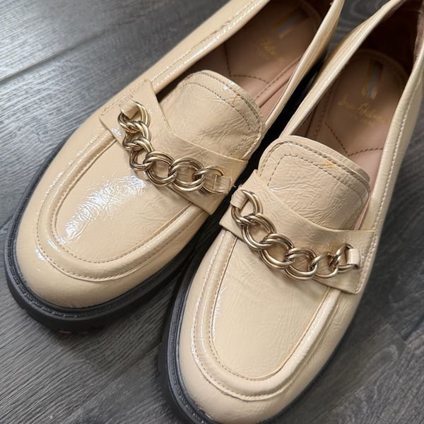 Sam Edelman Taelor Women's Chunky Cream Platform Loafer Slip On Shoes Size 8