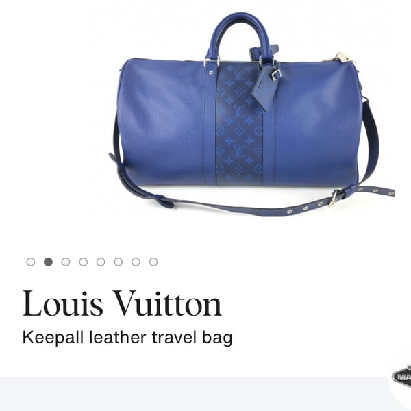 BLUE Louis Vuitton Keepall Bandouliere 50 PERFECT condition