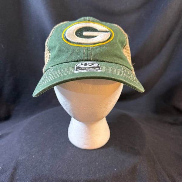 '47 Green Bay Packers Clean Up Adjustable Trucker Hat Green Natural