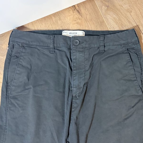 Hollister Straight Chino Size W31 L32 Black Pants