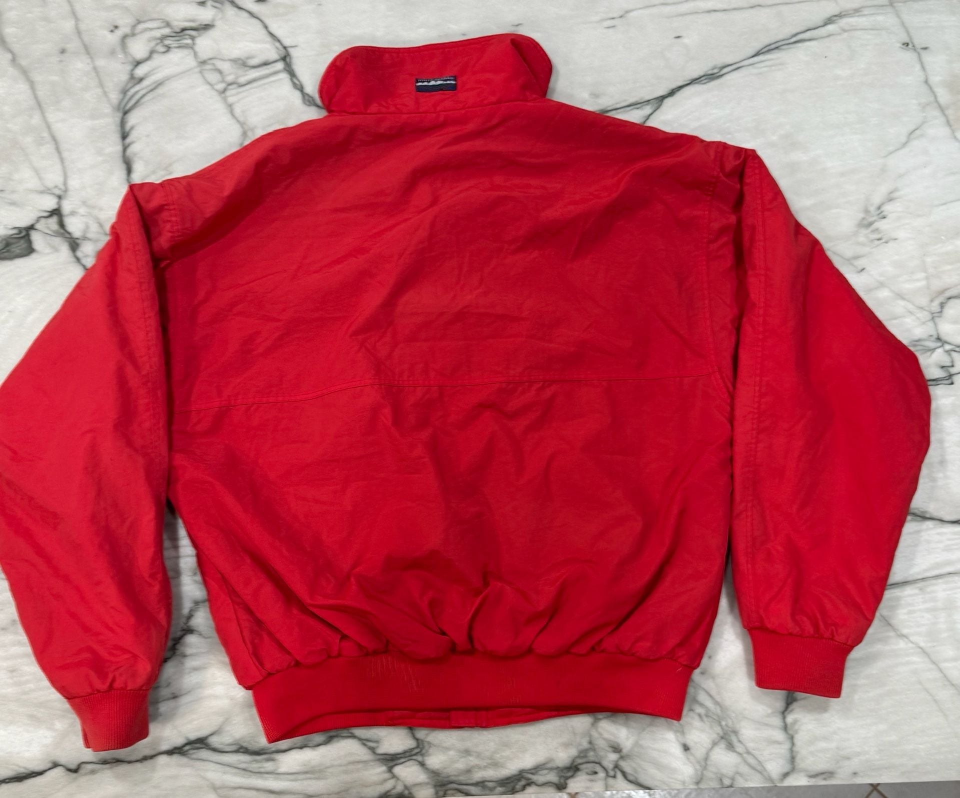 White Sierra Jacket Size M Red Nylon Bomber Fleece Lined Vintage 90s 7