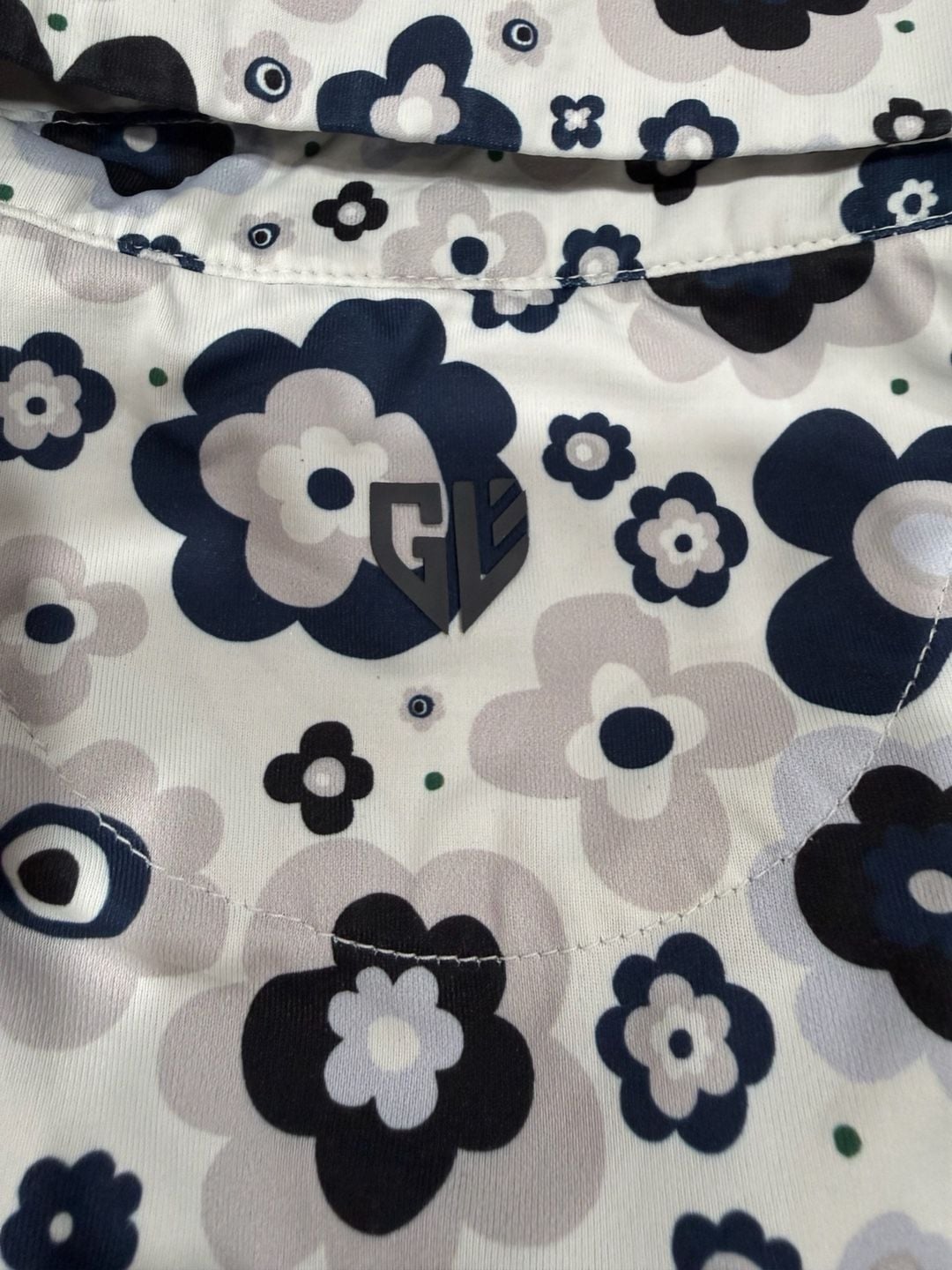 Graham Luxe men's statement floral golf polo in size XL, style #GL10923 7