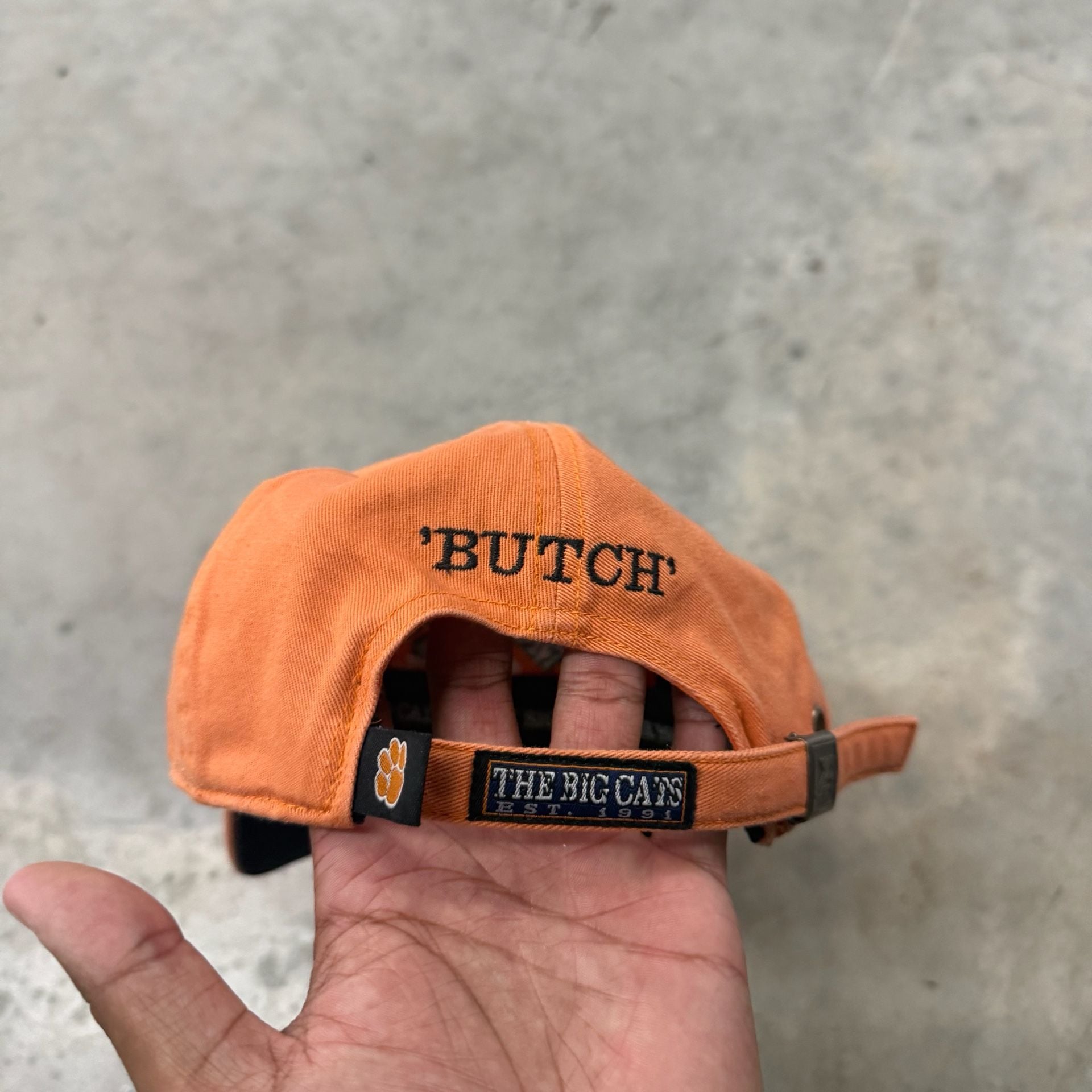 Clemson Tigers Hat Cap Strap Back Orange White Logo College Football Mens 2