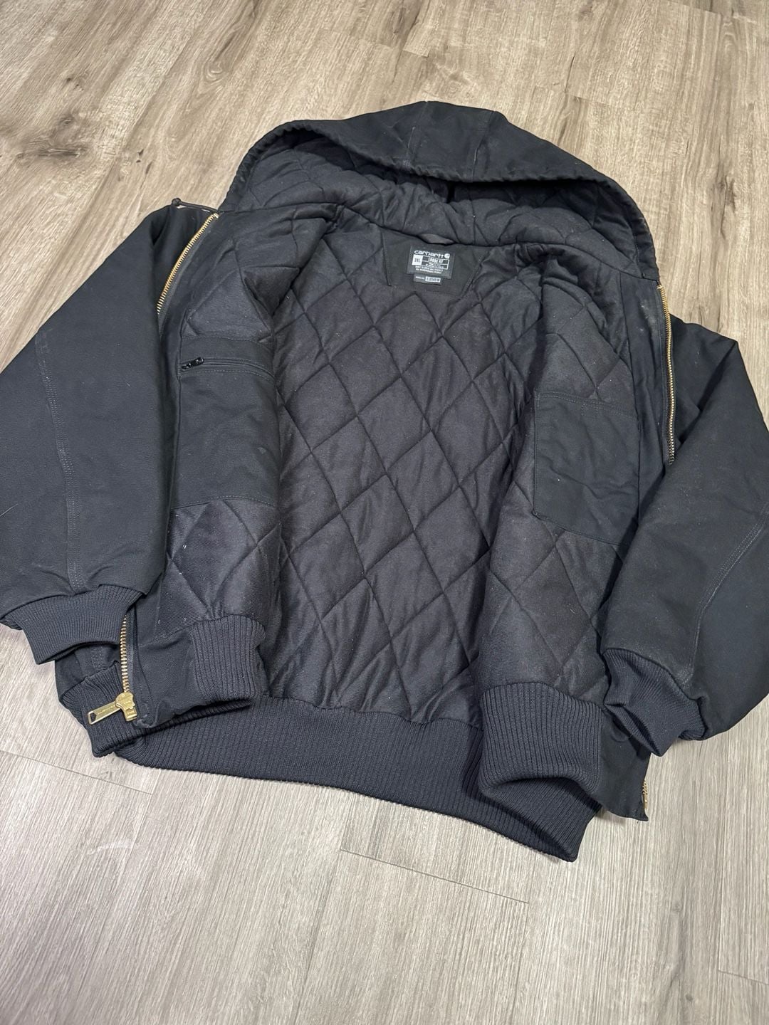 Carhartt Made in USA J0140 Black Active Jacket Quilt lined 3XL

 8