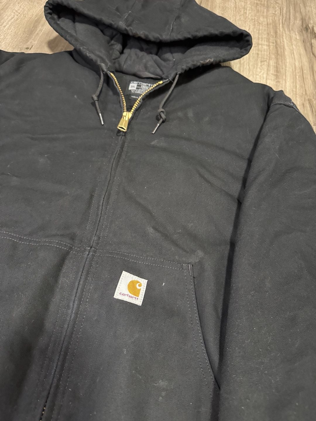 Carhartt Made in USA J0140 Black Active Jacket Quilt lined 3XL

 10