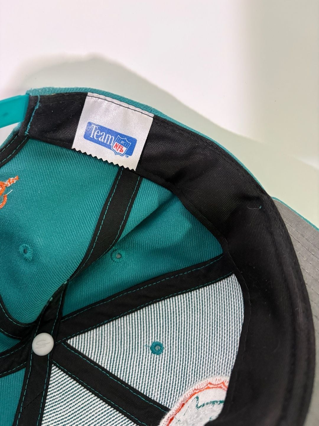 Image NFL Miami Dolphins Vintage Snapback Hat One Size Aqua Green 4