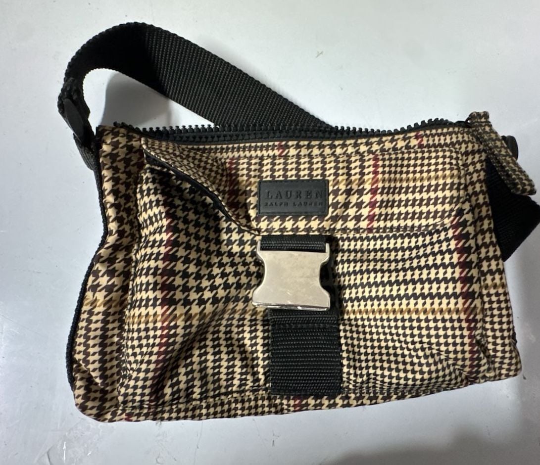 Lauren Ralph Lauren Houndstooth Plaid Small Zip Purse 2