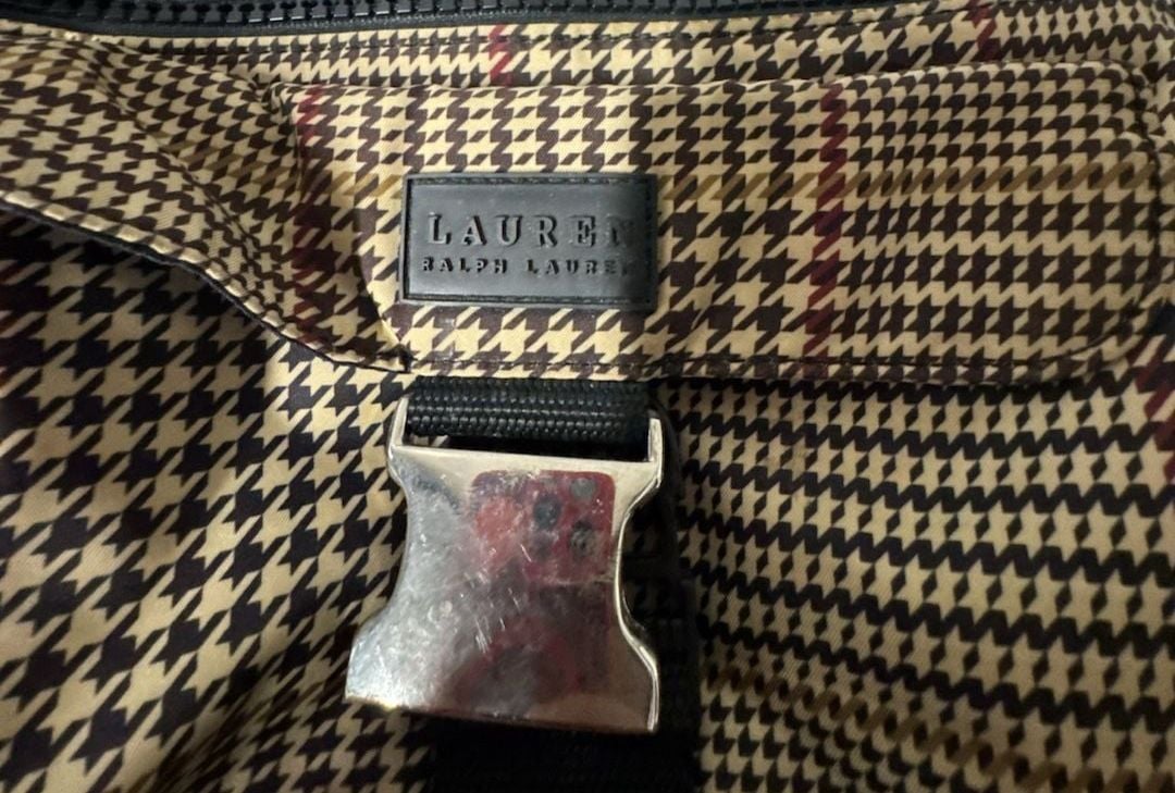 Lauren Ralph Lauren Houndstooth Plaid Small Zip Purse 3