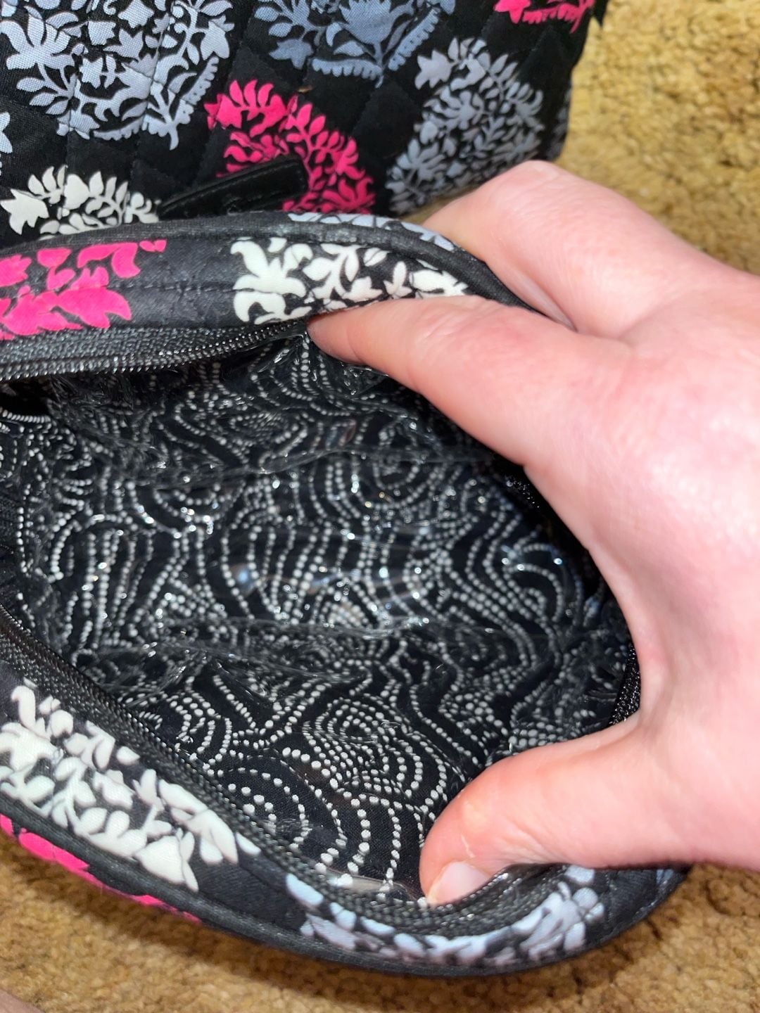 Vera Bradley Quilted Cosmetic Bag Set 3 Piece 6