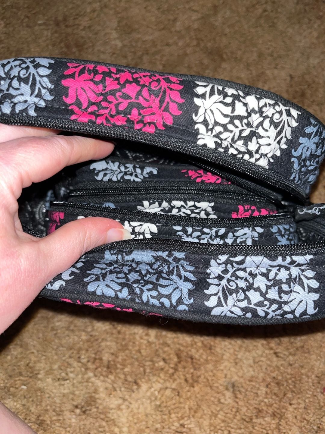 Vera Bradley Quilted Cosmetic Bag Set 3 Piece 8