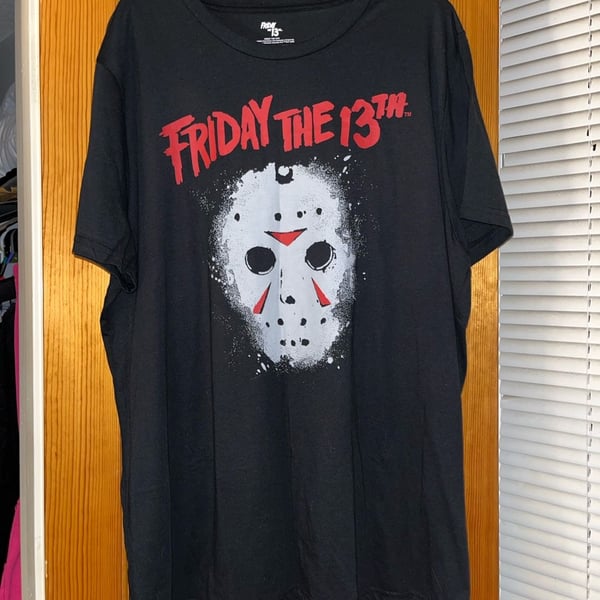 Friday The 13th Graphic T-Shirt Size 2XL Black Jason Voorhees
