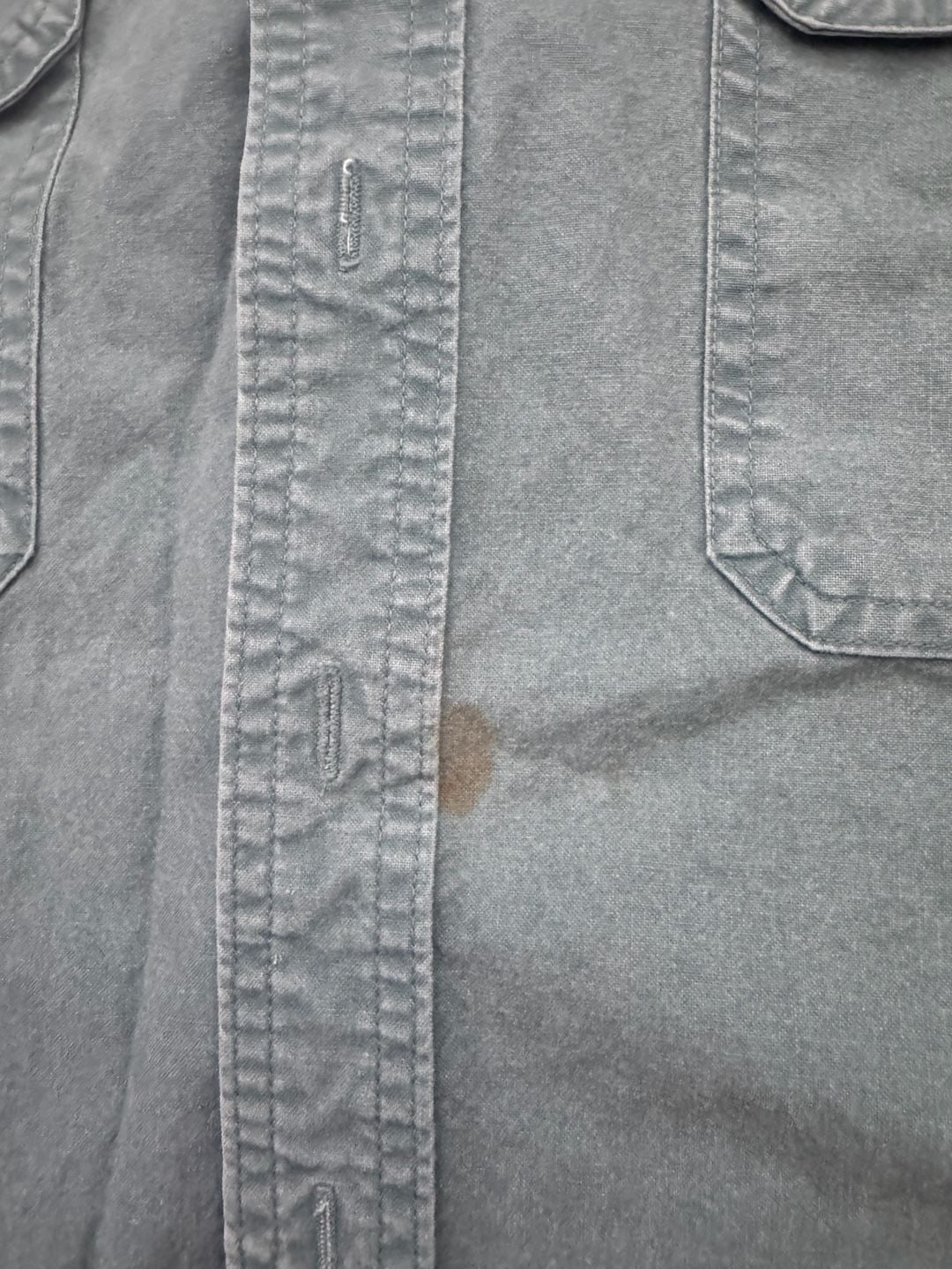Vintage 90’s L.L. Bean Chamois Shirt Green Long Sleeve Double Pocket 4