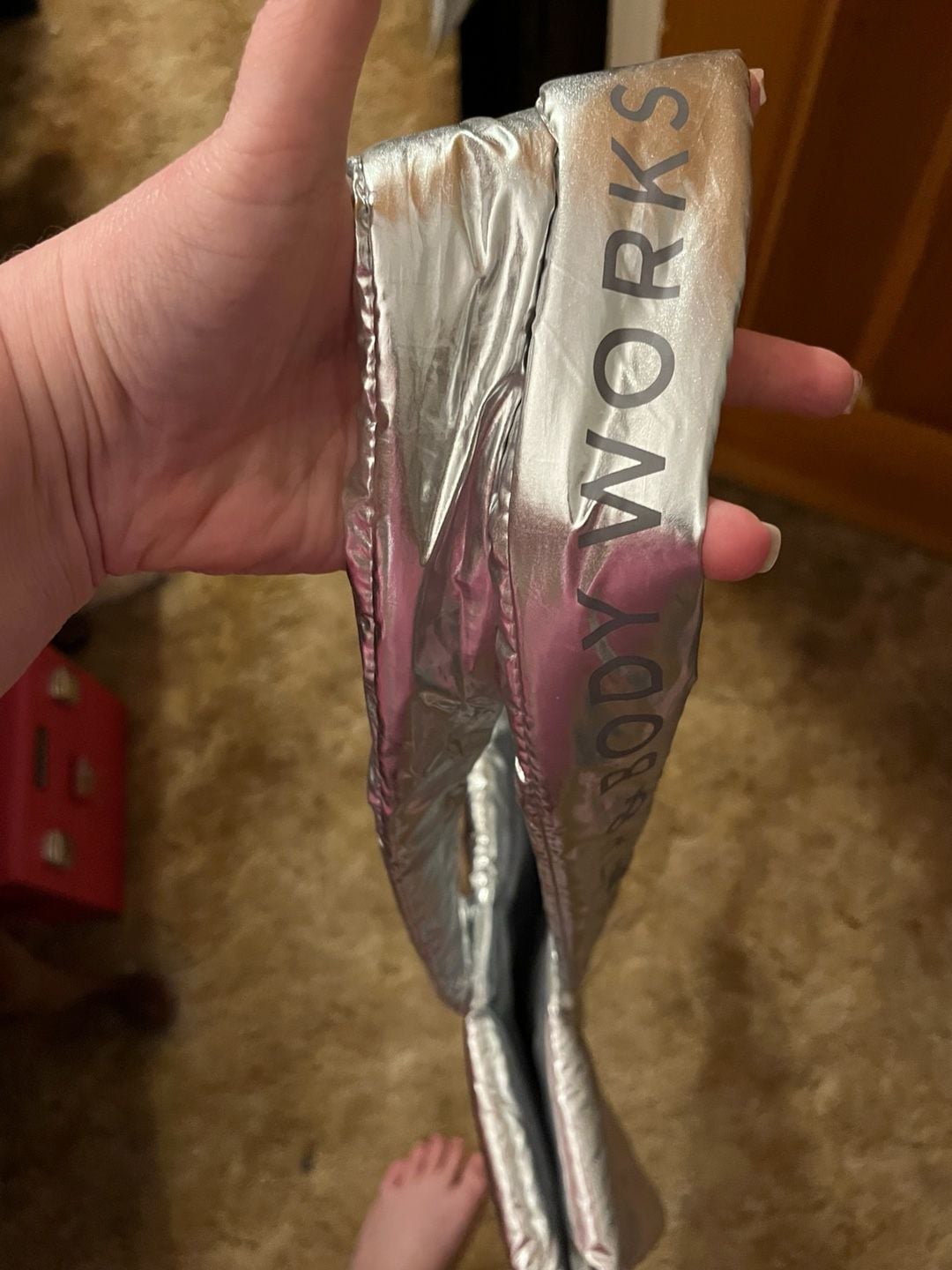 Bath & Body Works Silver Puffer Tote Bag Metallic 2024 Edition NWT 5