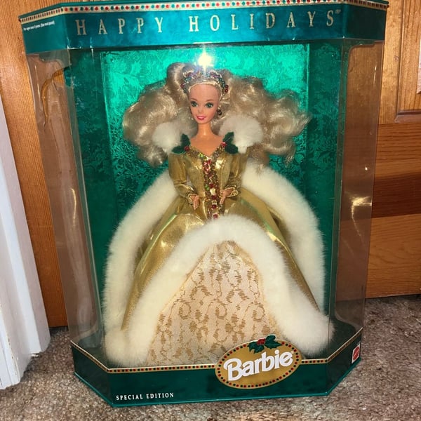 Mattel Happy Holidays 1994 Special Edition Barbie Doll Blonde NRFB