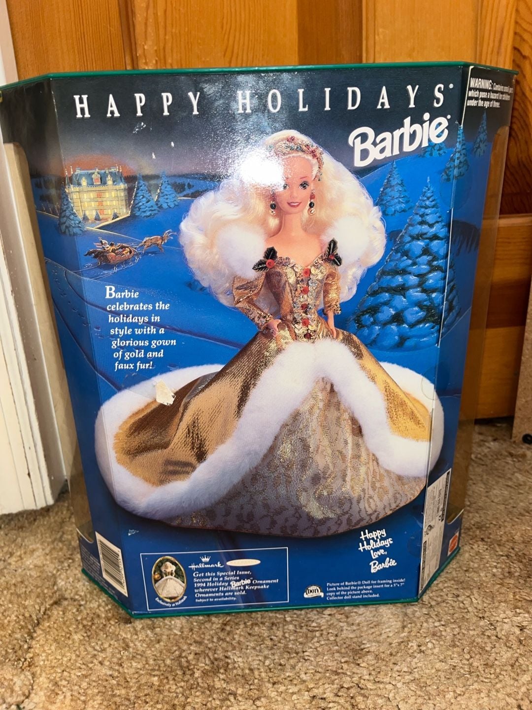 Mattel Happy Holidays 1994 Special Edition Barbie Doll Blonde NRFB 4