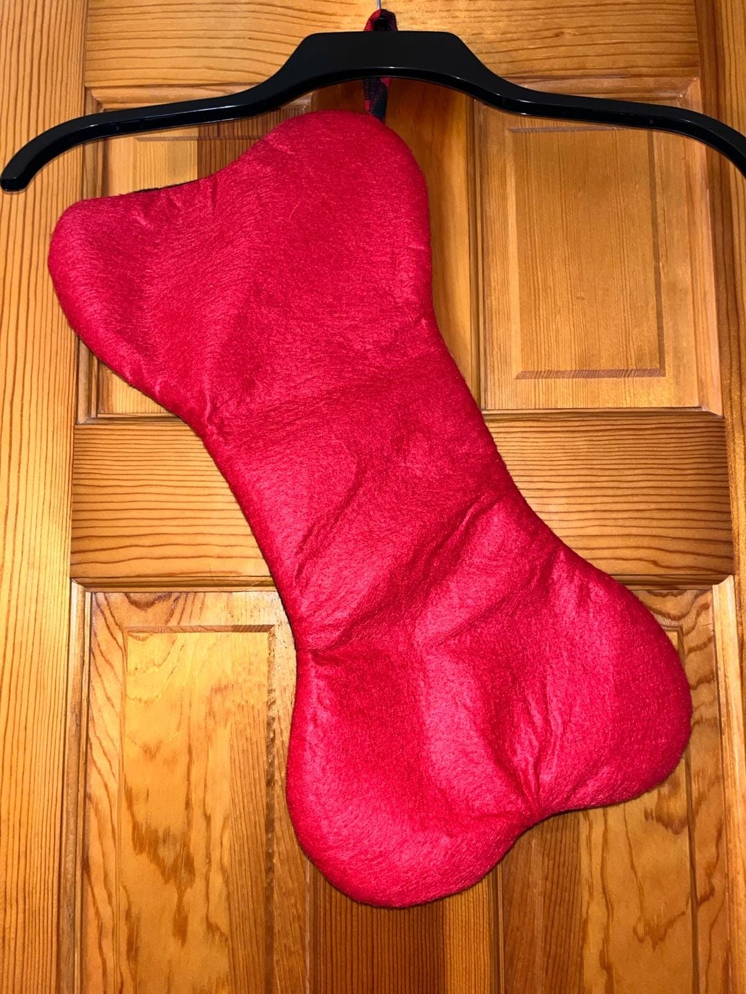 Red Buffalo Plaid Dog Bone Christmas Stocking 2