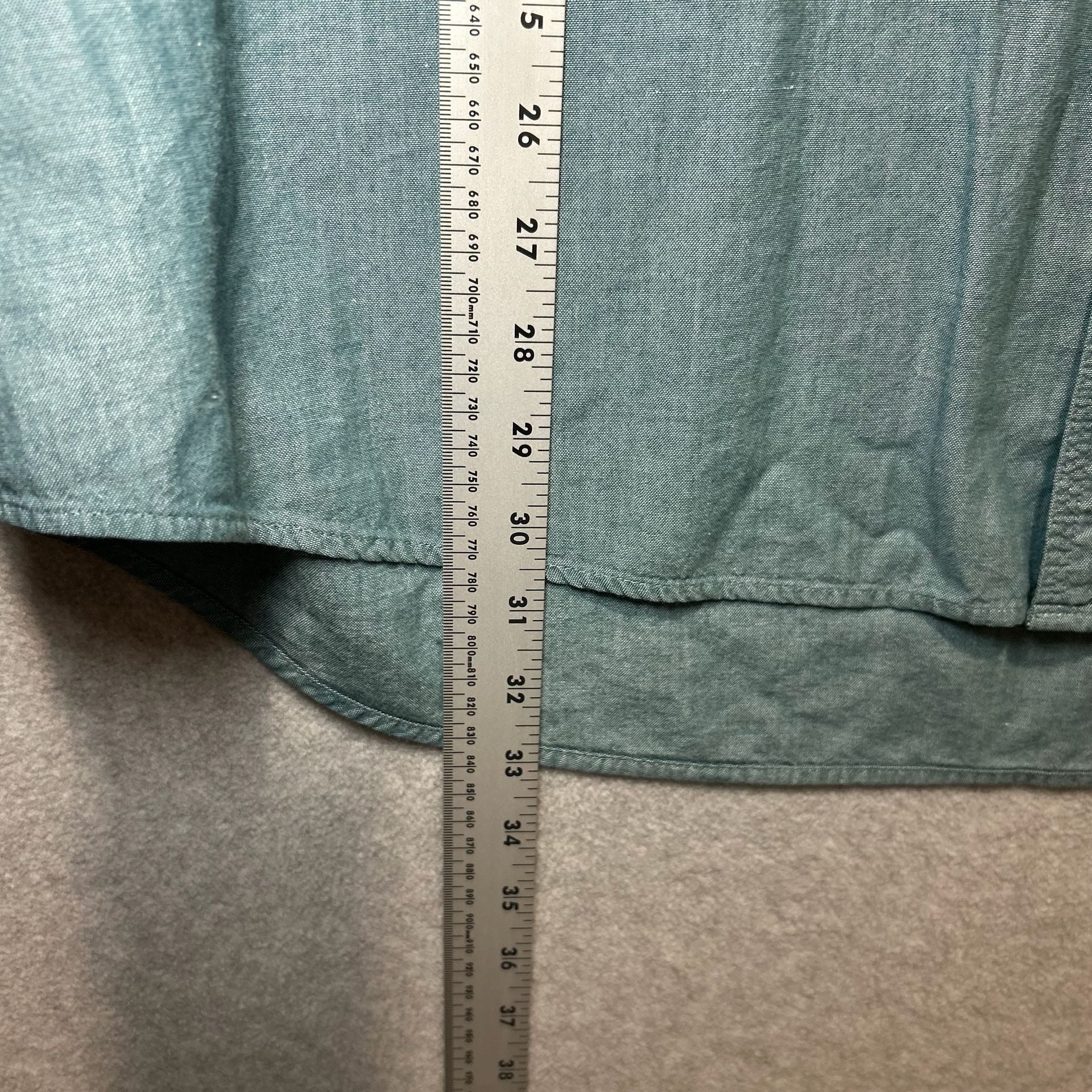 Cabela's Men’s Blue Green Casual Button Down Short Sleeve Work Shirt, Size XLT 8