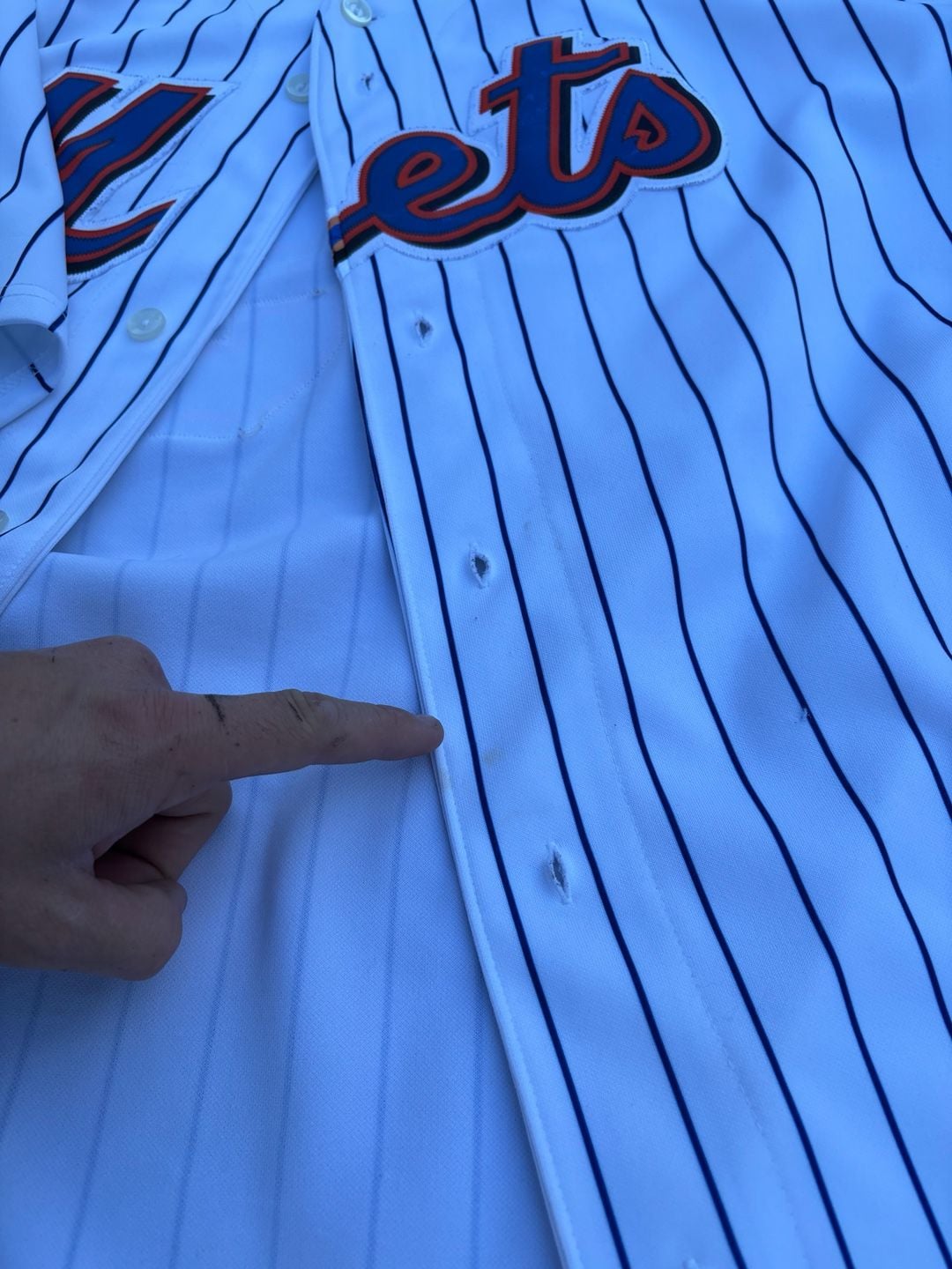 Majestic New York Mets McGraw 45 Baseball Jersey Pinstripe White 8