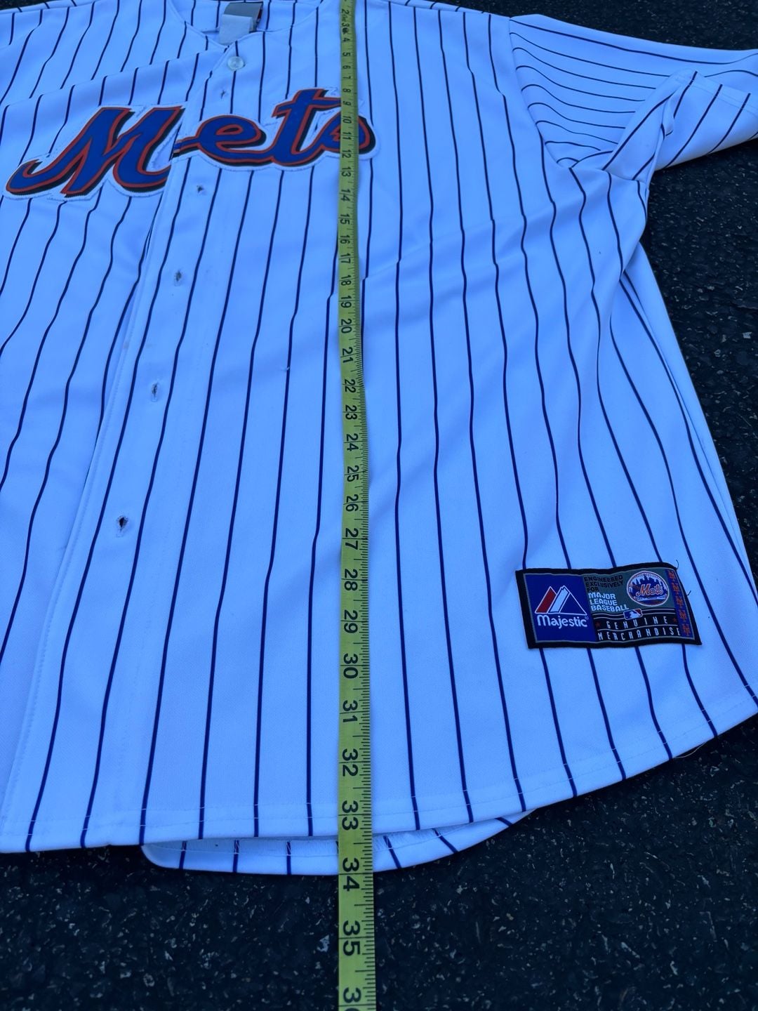 Majestic New York Mets McGraw 45 Baseball Jersey Pinstripe White 12