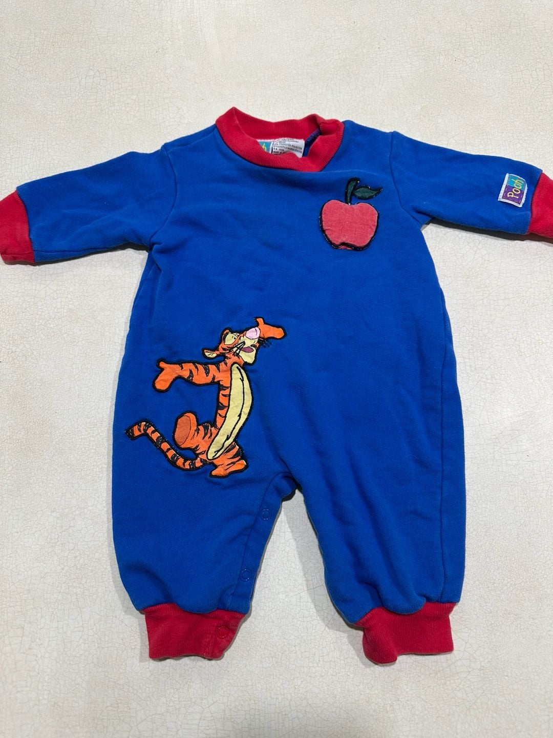 Vintage Disney Winnie the Pooh Tigger Baby Romper 3-6M Appliqué One Piece 1