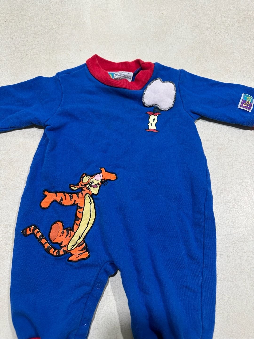 Vintage Disney Winnie the Pooh Tigger Baby Romper 3-6M Appliqué One Piece 2