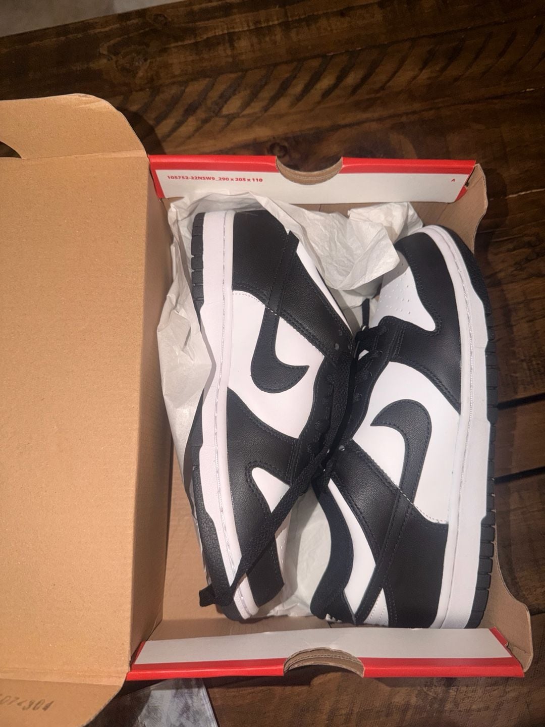 Nike Dunk Size 7Y White Black 2