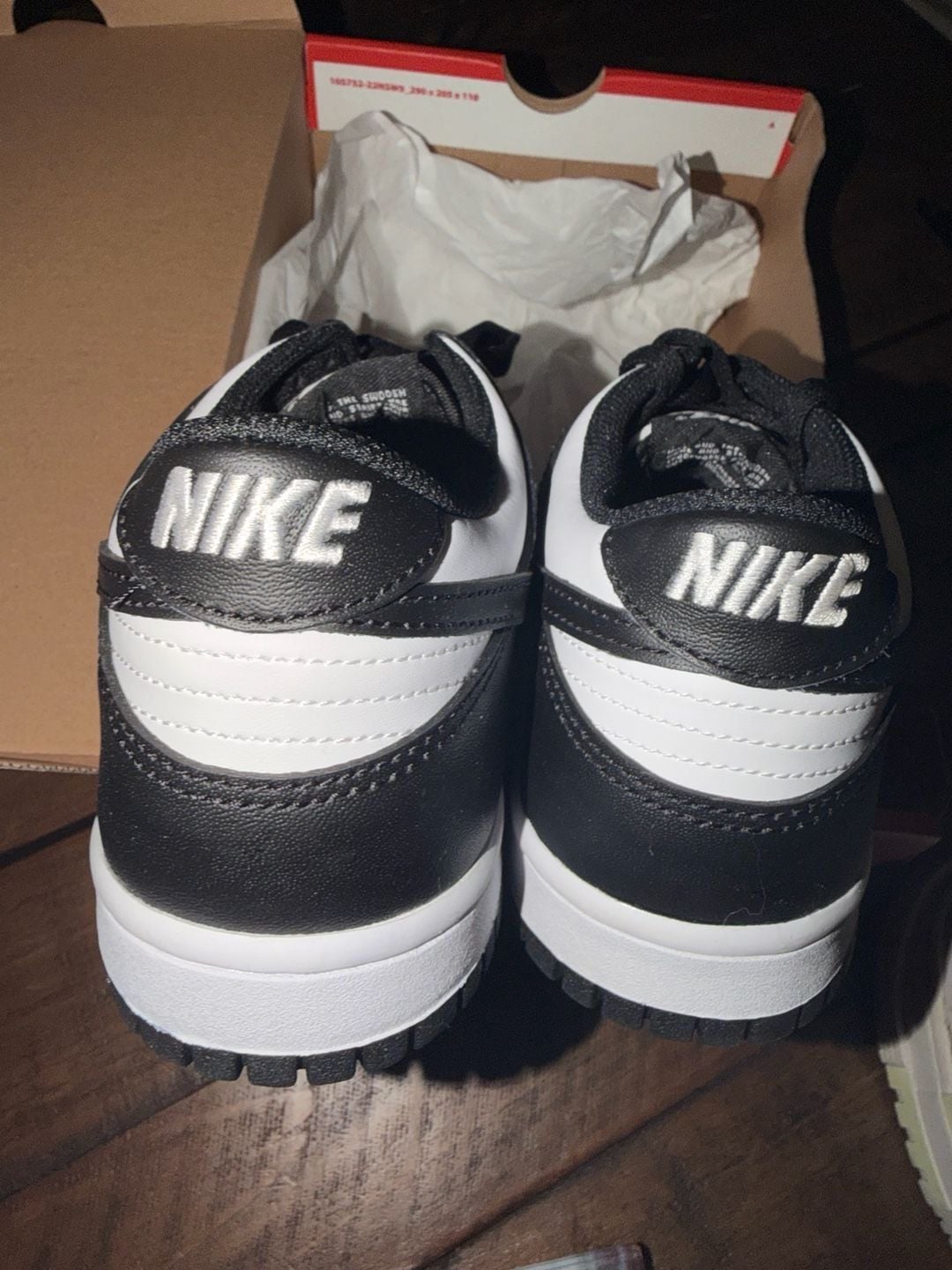 Nike Dunk Size 7Y White Black 5