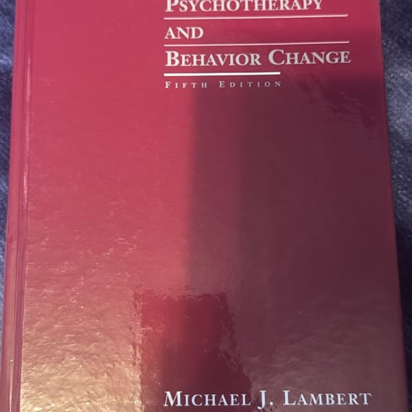 Bergin and Garfield's Handbook of Psychotherapy and Behavior Change Fifth