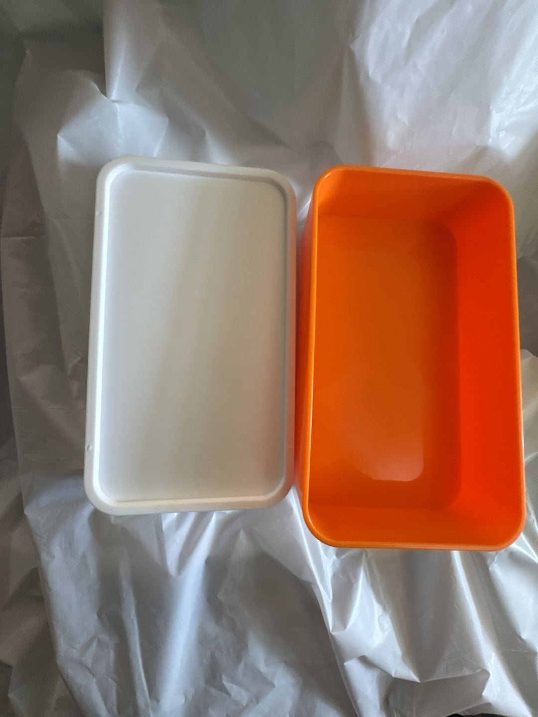 Spencer's Bento Box White Orange Japanese Style Lunch Box 9