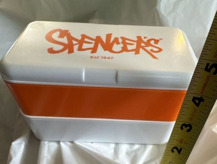 Spencer's Bento Box White Orange Japanese Style Lunch Box 5