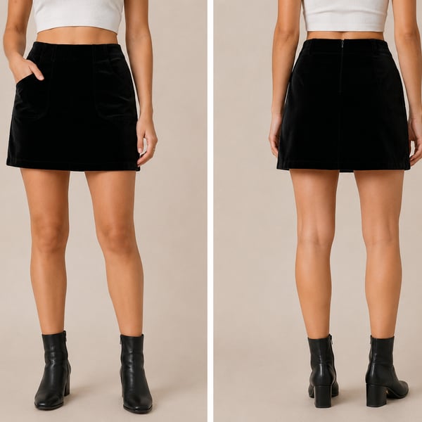 Joe's Jeans Black Velvet Skirt Size 2