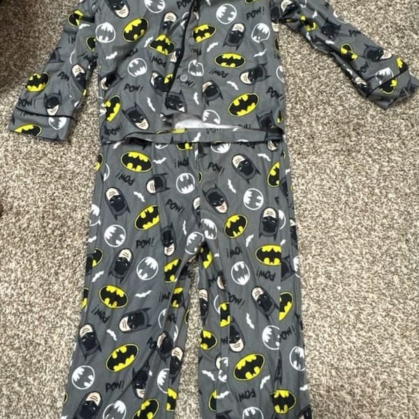 Batman Pajama Set Size 4T Gray DC Comics