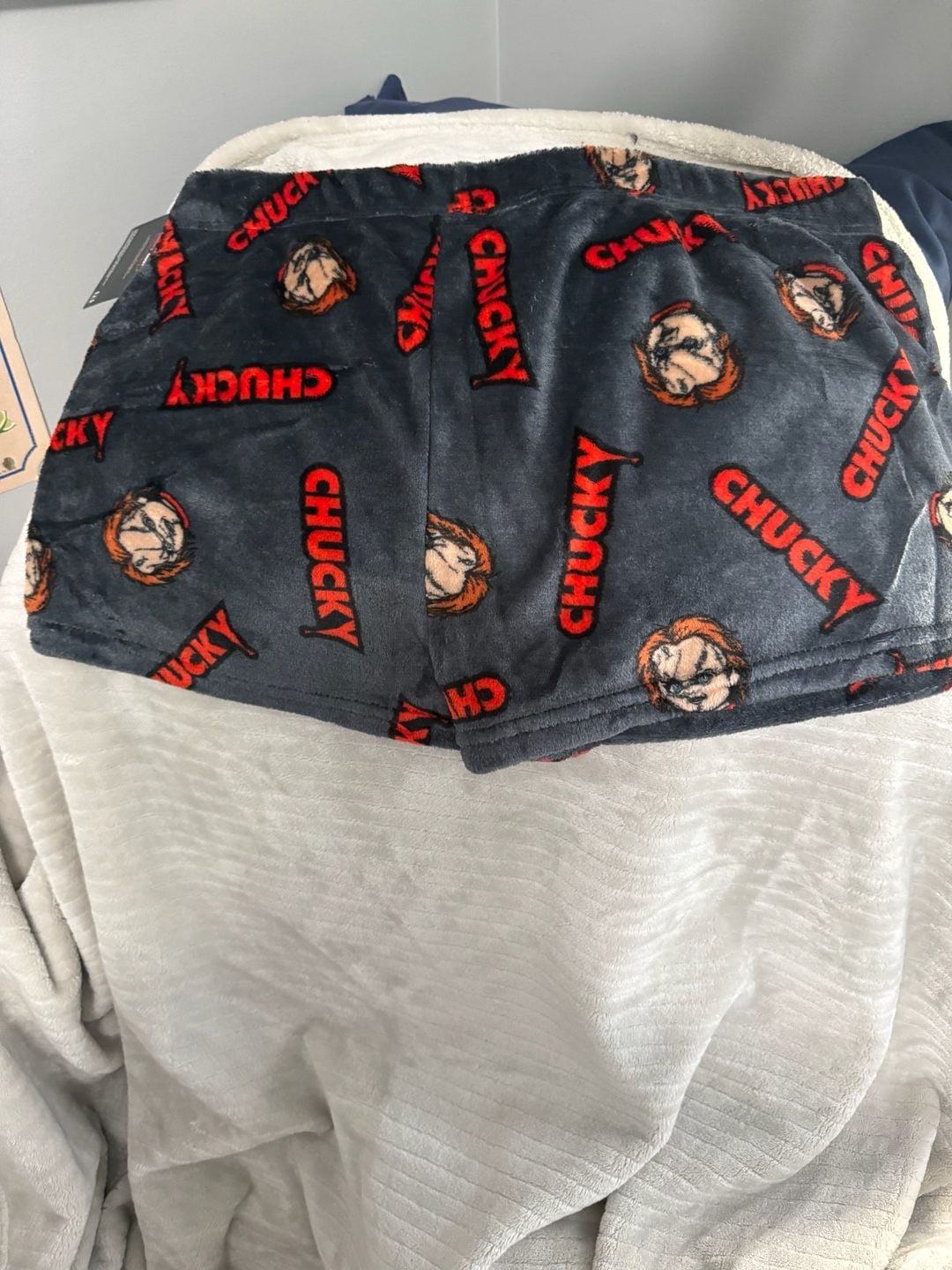 Chucky Plush Shorts Size XXL Gray Sleepwear Pajama Shorts 2