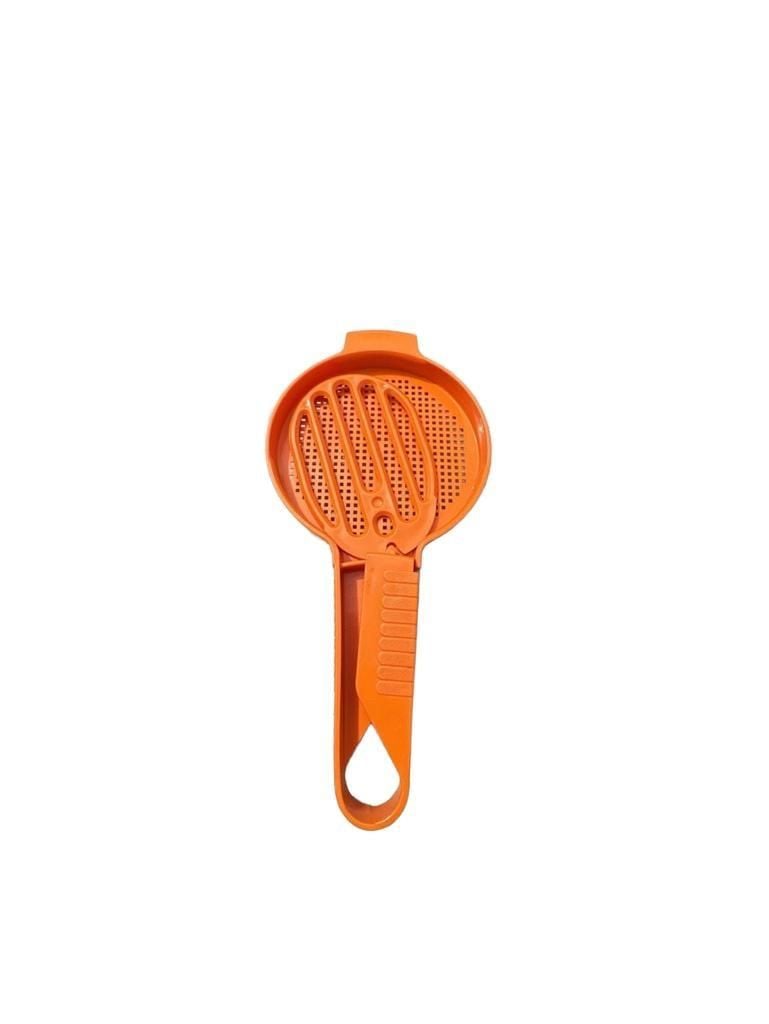 Tupperware Vintage Orange Sift-It Flour Sifter Top 1