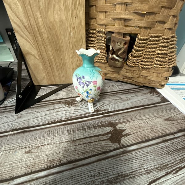 Nantucket Perfume Bottle Three Footed Floral Display Porcelain