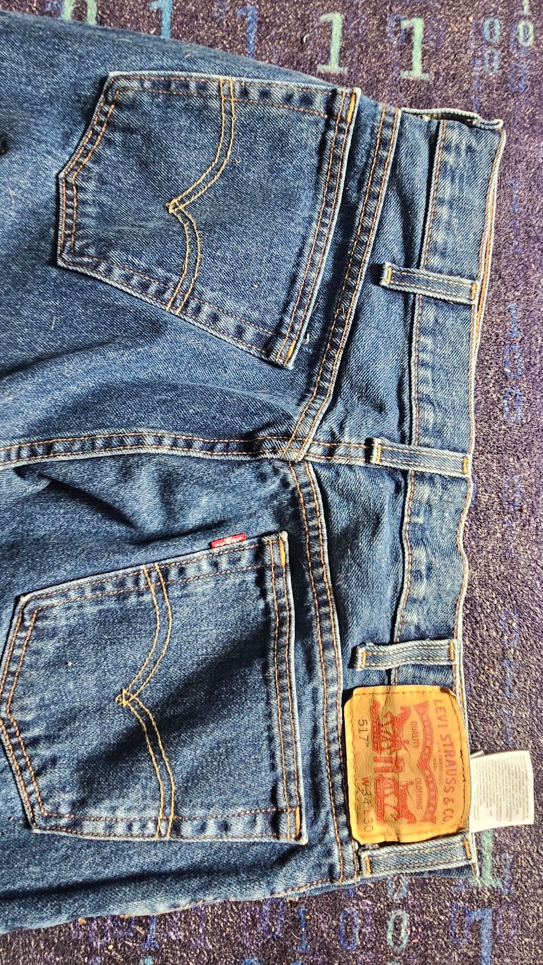 Levi's 517 Bootcut Jeans W34 L30 Blue Denim 7