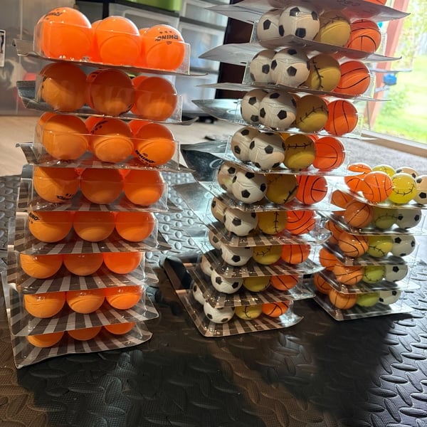 Champion Sports Table Tennis Balls 40mm Multi-Pack Sport Print