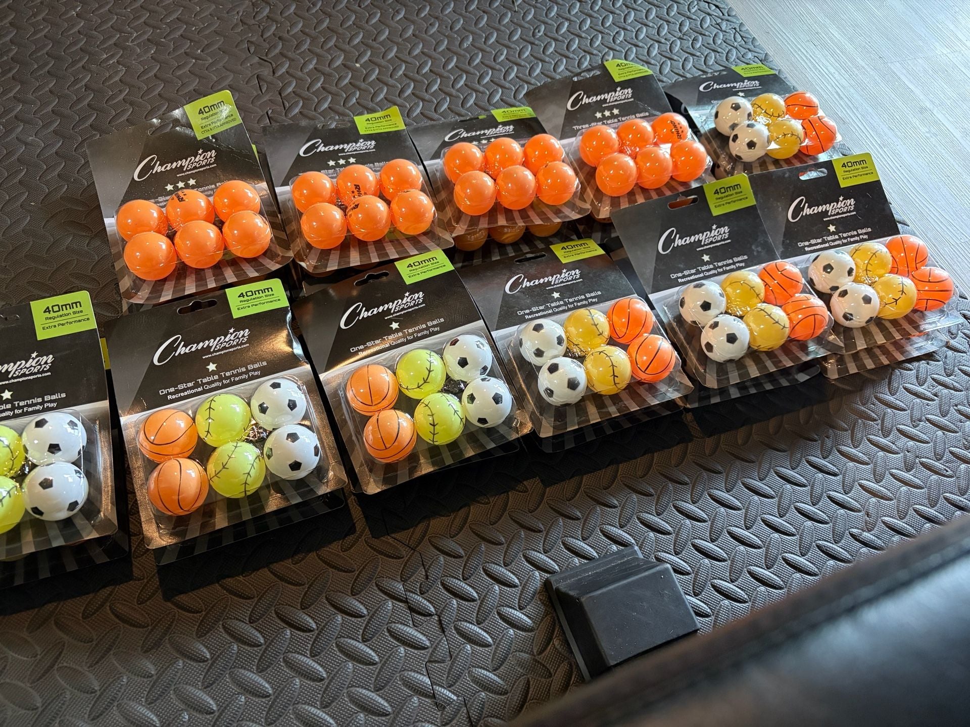 Champion Sports Table Tennis Balls 40mm Multi-Pack Sport Print 2