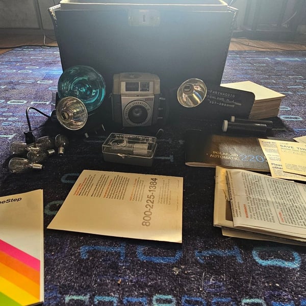 Kodak Brownie Starmeter Camera With Case And Flash