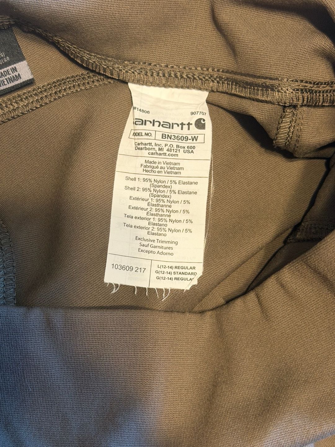 Carhartt Force Utility Legging Size L(12-14) Regular Green Cargo Pants 9