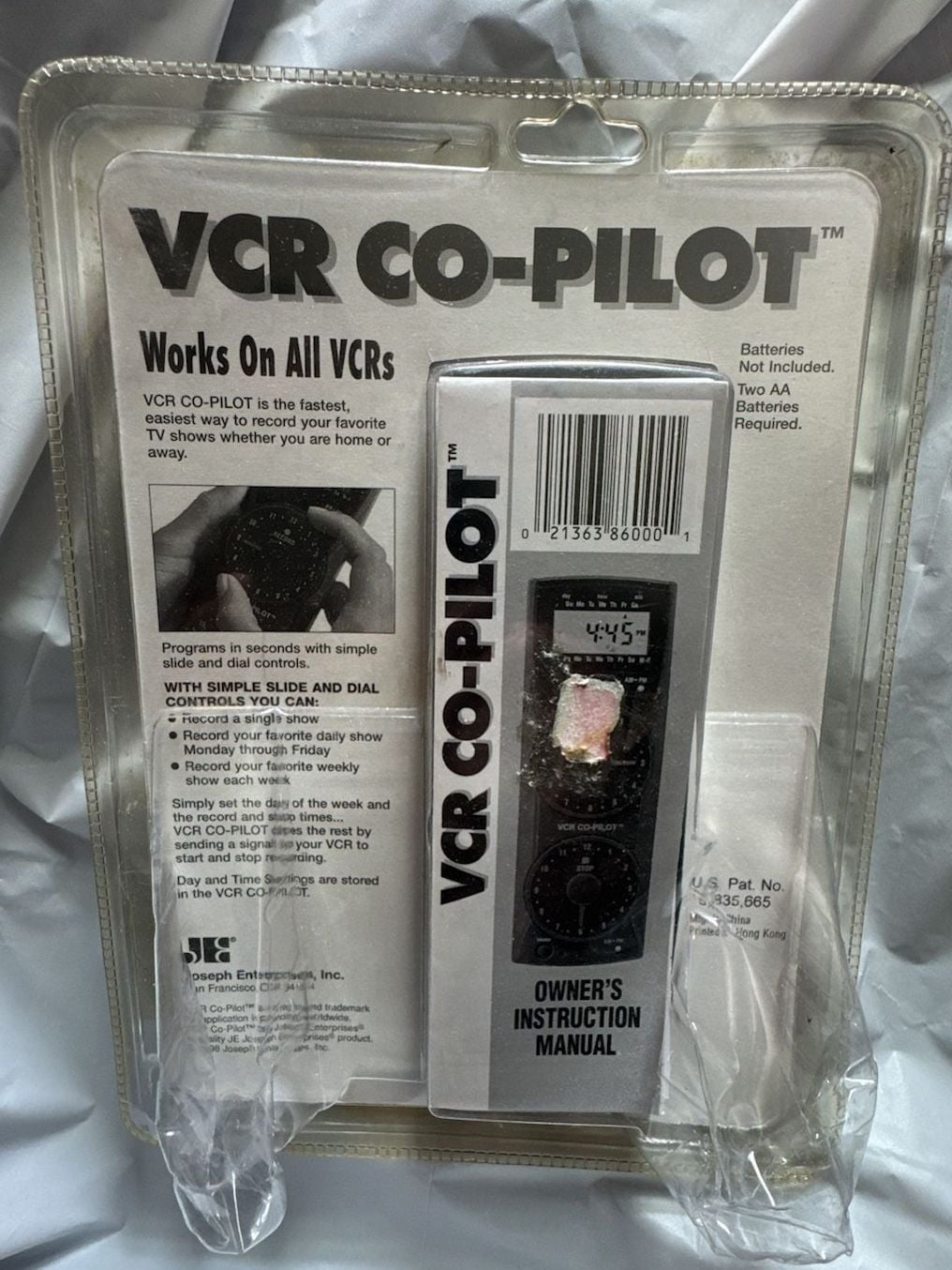 Joseph Enterprises VCR Co-Pilot VCR Programming Remote Control 2